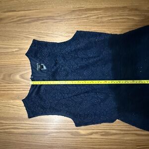 Elegant Navy Blue Lace Prom Dress